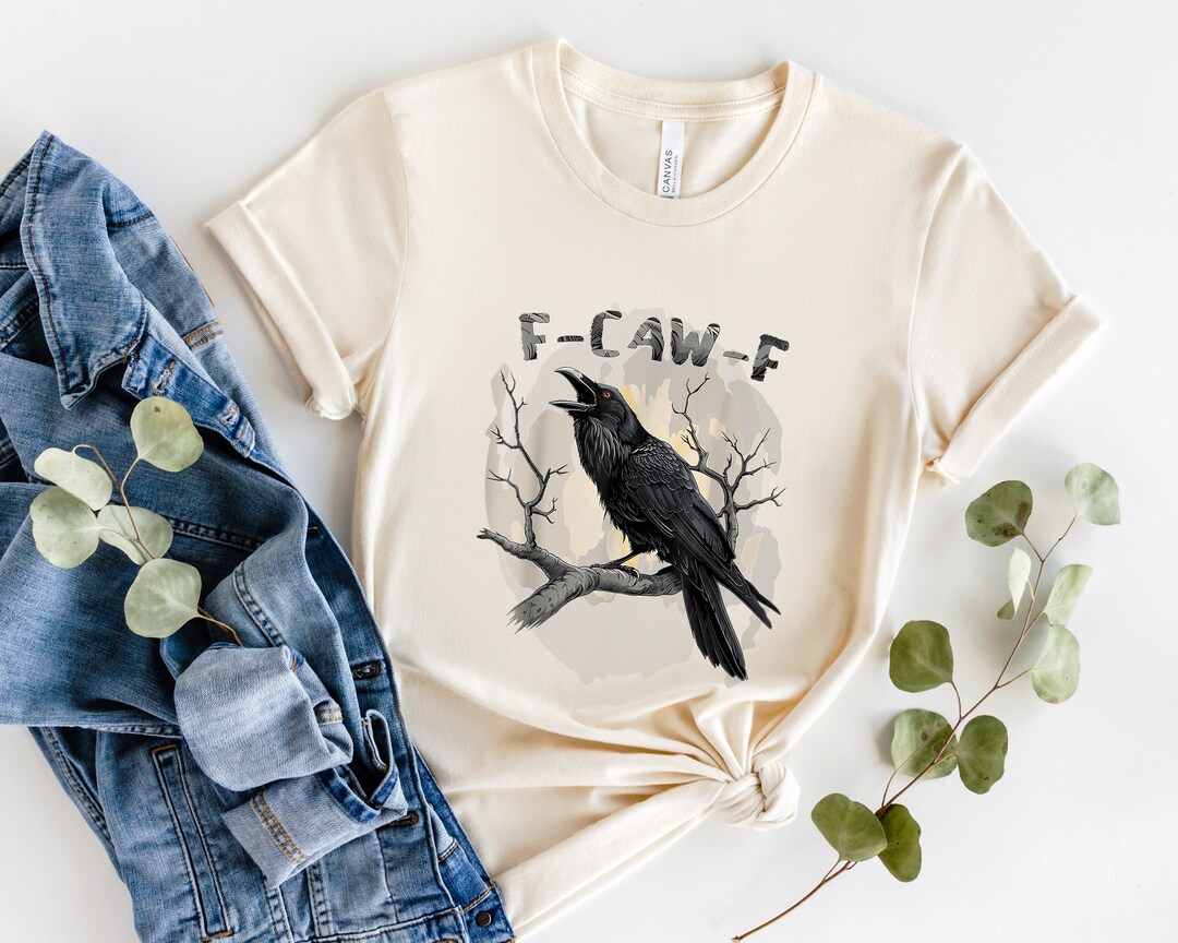 crow dress shirt Amazon.com: F-Caw-F Black Crow Funny Bird Lovers Tee T-Shirt : Clothing, Shoes & Jewelry